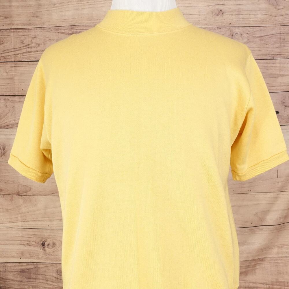 Vintage Spruce Orlon Shirt Sweatshirt Large Cloth Mock Neck Short Sleeve 60s 70s